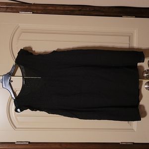 Black eyelet lace dress